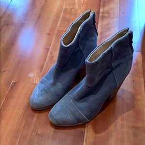 Rag and Bone the Newbury bootie in blue canvas